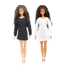 New 30cm 1/6 Doll loose long sleeve dress dress Daily Wear Clothes for Barbies doll Accessories