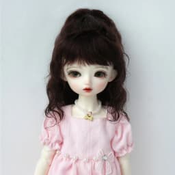 Full size BJD Hair JD745 High ponytail shawl micro-curly mohair Doll wig 1/8 1/6 1/4 1/3 YOSD MSD SD DOD Blythes Qbaby Accessies