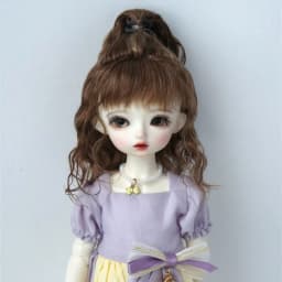 Full size BJD Hair JD745 High ponytail shawl micro-curly mohair Doll wig 1/8 1/6 1/4 1/3 YOSD MSD SD DOD Blythes Qbaby Accessies