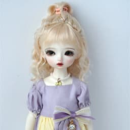 Full size BJD Hair JD745 High ponytail shawl micro-curly mohair Doll wig 1/8 1/6 1/4 1/3 YOSD MSD SD DOD Blythes Qbaby Accessies