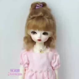 Full size BJD Hair JD745 High ponytail shawl micro-curly mohair Doll wig 1/8 1/6 1/4 1/3 YOSD MSD SD DOD Blythes Qbaby Accessies