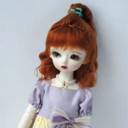 Full size BJD Hair JD745 High ponytail shawl micro-curly mohair Doll wig 1/8 1/6 1/4 1/3 YOSD MSD SD DOD Blythes Qbaby Accessies