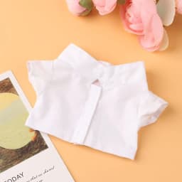 1PC Cotton Doll Shirt Pants For 20 cm American Doll Cute Mini Clothes Collar Coat Star Doll Clothes Suit Doll Accessories