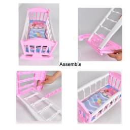 Doll Bed Cradle for 8-10 Inches Dolls Cute Dollhouse Accessories Miniature for 20-3ocm Doll Gift for Doll