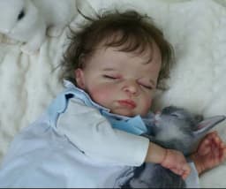 NPK 20inch Reborn Doll Kit Coco Sleeping Baby Newborn Doll Parts with Body Unfinished