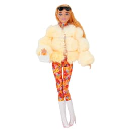 30cm Doll Full Set 1/6 Bjd Female Doll with Beautiful Winter Fashion Plush Fur Coat and Clothes Suit
