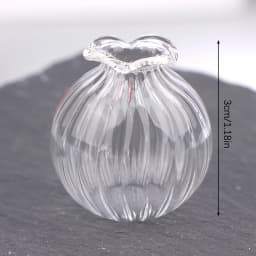 1/6 1/12 Dollhouse Miniature Transparent Glass Vase Dessert Cup Wine Bottle Wishing Bottle Home Decor Toy Doll House Accessories