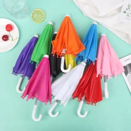 1Pc Baby Doll Rain Gear Toy Umbrella Mini Umbrella Doll Accessories Children Multicolor Toy Clothing Decoration