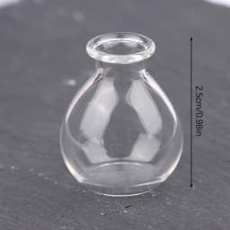 1:12 Dollhouse Miniature Glass Vase Dessert Cup Wine Bottle Wishing Bottle W/Corked Home Decor Toy Doll House Accessories