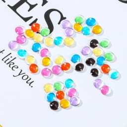 50PCS 6mm 10mm Doll Eyes Cabochon Flat Eyeballs Photo Round Glass Cabochon Diy Flat Back Handmade Jewelry Craft Accessories