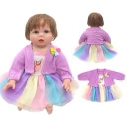 55cm 50cm Baby Doll Clothes Bear Animal Rompers 22 Inch Reborn Doll Toys Clothing Outwear
