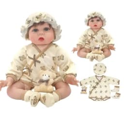 55cm 50cm Baby Doll Clothes Bear Animal Rompers 22 Inch Reborn Doll Toys Clothing Outwear