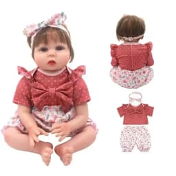 55cm 50cm Baby Doll Clothes Bear Animal Rompers 22 Inch Reborn Doll Toys Clothing Outwear
