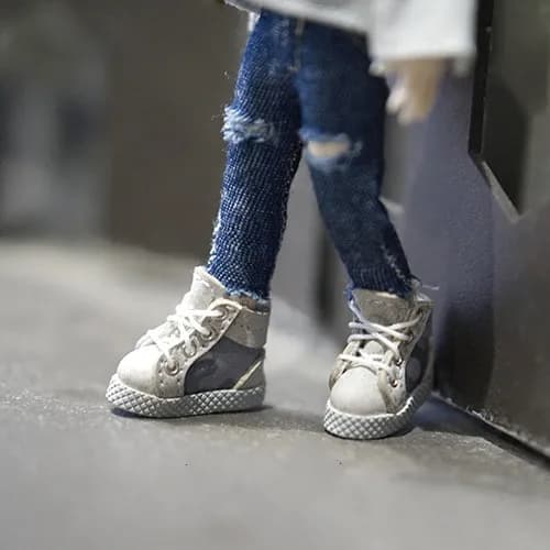 OB11 doll shoes are suitable for 1/12 size fashion joker outdoor style leisure camouflage board shoes black white brown so on