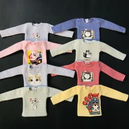 NEW Cute Blyth Clothes Long Sleeve Stripe T-shirt for Blyth 1/6 Dolls Accessories