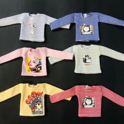 NEW Cute Blyth Clothes Long Sleeve Stripe T-shirt for Blyth 1/6 Dolls Accessories