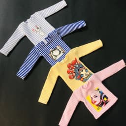 NEW Cute Blyth Clothes Long Sleeve Stripe T-shirt for Blyth 1/6 Dolls Accessories