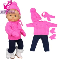 Nenuco Baby Doll Clothes Sweater Hat Scarf Ropa Y Su Hermanita 40cm Baby Doll Outwear Winter Warm Set