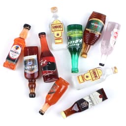 10Pcs/lot 1:12 Dollhouse Miniature Drinks Wine Model Doll Kitchen Food Accessories