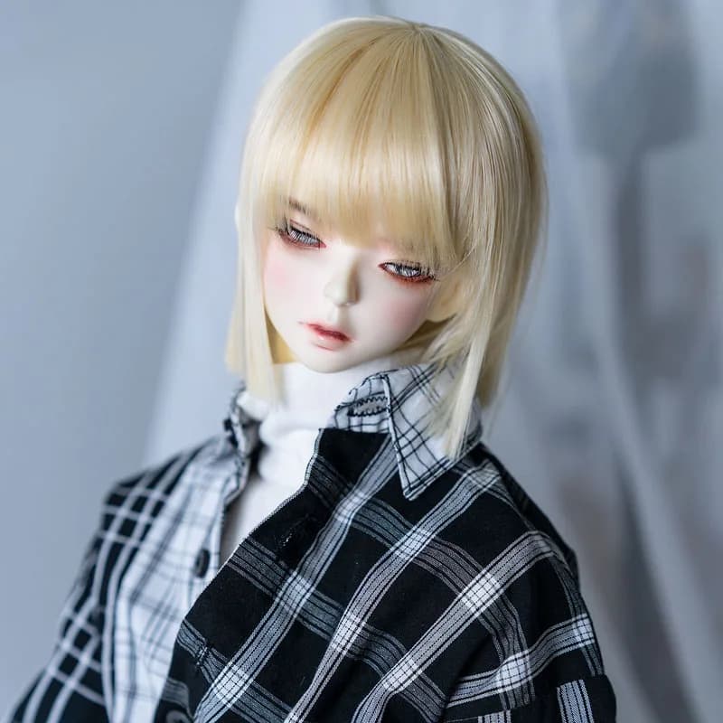 New Style 1/3 1/4 1/6 1/8 Short Cool Straight High Temperature Wire Bjd Wig SD For Doll Hair