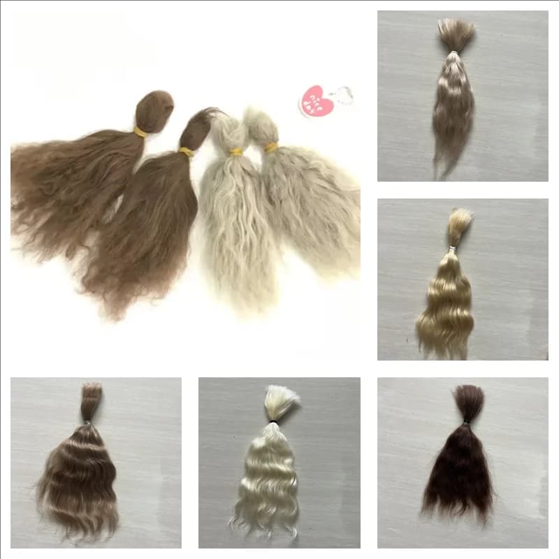 100% Pure Mohair Reborn Baby Doll Hair Doll Wigs Premium Mohair 6 grams/ Bag A Little Curly Doll Hair Diy Doll Accessories .