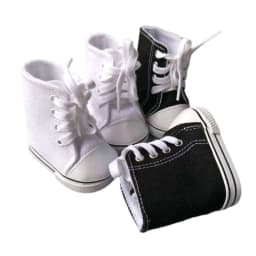 7.5CM shoes For 43 cm baby Dolls Shoes white sneackers fits For 18 " Girl Doll casual shoes Toy Boots Doll Accessories
