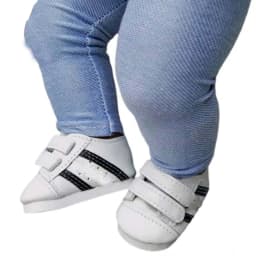 7.5CM shoes For 43 cm baby Dolls Shoes white sneackers fits For 18 " Girl Doll casual shoes Toy Boots Doll Accessories