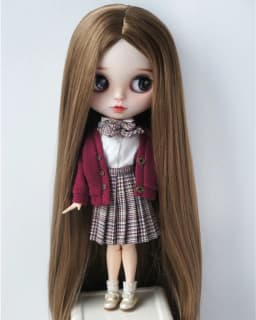 JD016 9-10inch 23-25cm 10-11inch BJD Wigs Long Parting Straight Doll Hair  Soft Synthetic Mohair Blythes Accessories