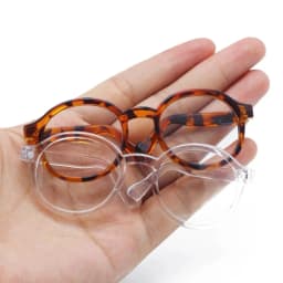 6.5cm Transparent BJD Doll Glasses - Plastic Sunglasses for 17cm Dolls, Cute Labubu Toy Accessories, Mini Eyewear for Dollfie
