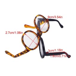 6.5cm Transparent BJD Doll Glasses - Plastic Sunglasses for 17cm Dolls, Cute Labubu Toy Accessories, Mini Eyewear for Dollfie