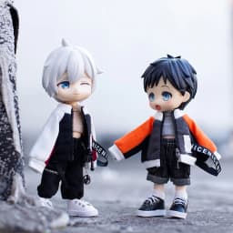 Ob11 Doll Clothes Casual Trend Color Matching Jacket Baseball Shirt Coat Pants for GSC, Molly, P9, 1/12bjd Clothes Accessories