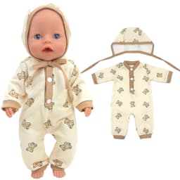 17" Baby Doll Clothes Hat Tights Leggings 43cm Baby Dolls Denim Dress Toys Wears Children Gifts