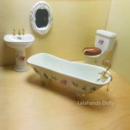 4pcs/set Dollhouse Mini Creative Bathroom Set Model Toys for Dollhouse Bathroom Furniture Decoration Accessories