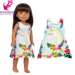 For 14.5 Inch Wellie Wishers Doll Dress Camille Ashlyn Kendall Emerson 36cm Nancy Dolls Clothes Girl's Gift