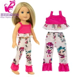 For 14.5 Inch Wellie Wishers Doll Dress Camille Ashlyn Kendall Emerson 36cm Nancy Dolls Clothes Girl's Gift