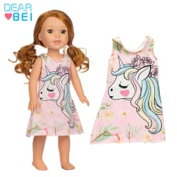 For 14.5 Inch Wellie Wishers Doll Dress Camille Ashlyn Kendall Emerson 36cm Nancy Dolls Clothes Girl's Gift