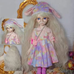 1/6 Bjd Doll Wig Head Circumference 16-17cm Short Hair/straight Hair/wavy Curls 28cm Doll's Accessories
