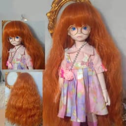 1/6 Bjd Doll Wig Head Circumference 16-17cm Short Hair/straight Hair/wavy Curls 28cm Doll's Accessories