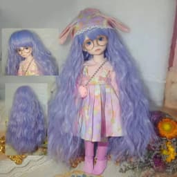 1/6 Bjd Doll Wig Head Circumference 16-17cm Short Hair/straight Hair/wavy Curls 28cm Doll's Accessories