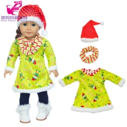 18 Inch Dolls Apparel American OG Journey Girl Doll Clothes Baby Doll Sweater Hat Winter Set Christmas Costume