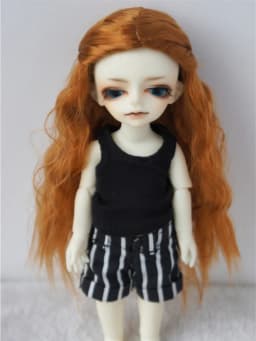 JD119 3-4inch 4-5inch 5-6inch Long Princess Wave Synthetic mohair BJD wigs 1/12 1/8 OB11 Tiny Doll accessories