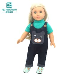 Clothes for Doll Fit 45 cm American Doll Accessories Fashion Denim Shorts Woolen Coat Jacket Dress Gift