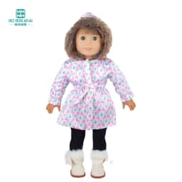 Clothes for Doll Fit 45 cm American Doll Accessories Fashion Denim Shorts Woolen Coat Jacket Dress Gift