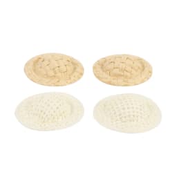 10Pcs Dollhouse Miniature Straw Mini Doll Hat Doll House Ornament Hand Weaved DIY Doll Hat For Doll House