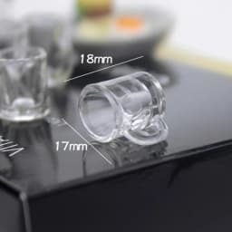4pcs/set 1/12 Dollhouse Miniature Cartoon Clear Glass Cup Model Simulation Kitchen Furniture Toys For Doll House Decoration