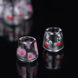 4pcs/set 1/12 Dollhouse Miniature Cartoon Clear Glass Cup Model Simulation Kitchen Furniture Toys For Doll House Decoration