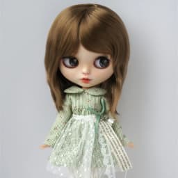 JD762 Natural curls Mid long doll wigs that can be tilted and self trimmed with bangs Full sizes Doll Accessories