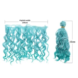 15*100cm 1/6 1/4 1/3 Fashion Mini Tresses High-Temperature Screw Periwig Curly Wigs DIY Doll Hair Toy Toupee Kids Gifts