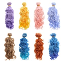 15*100cm 1/6 1/4 1/3 Fashion Mini Tresses High-Temperature Screw Periwig Curly Wigs DIY Doll Hair Toy Toupee Kids Gifts