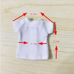 New Cute OB11 Clothes Short-Sleeved T-Shirt Suitable for OB11 Obitsu 1/10 Dolls 11 Molly 1/12 Doll Clothes Accessories